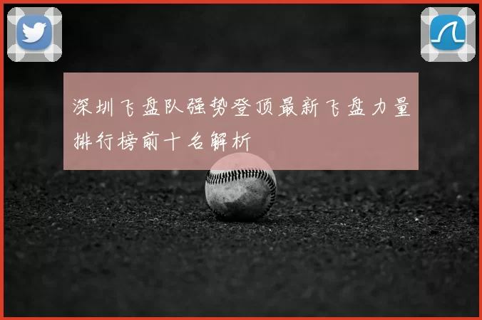 深圳飞盘队强势登顶最新飞盘力量排行榜前十名解析